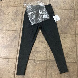 Beyond Yoga Caught in the Midi High Waisted Leggings Black Charcoal